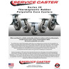 Service Caster 8 Inch Heavy Duty Thermoplastic Caster Set with Roller Bearings and Brakes SCC SCC-35S820-TPRRF-SLB-4